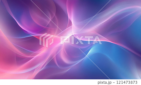 紫と青の幻想的な流れる模様 121473873