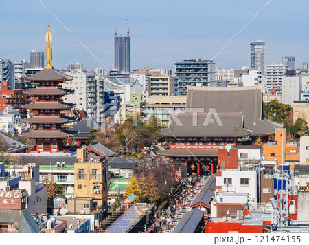 浅草寺 宝蔵門と五重塔 浅草寺 宝蔵門と五重塔 121474155