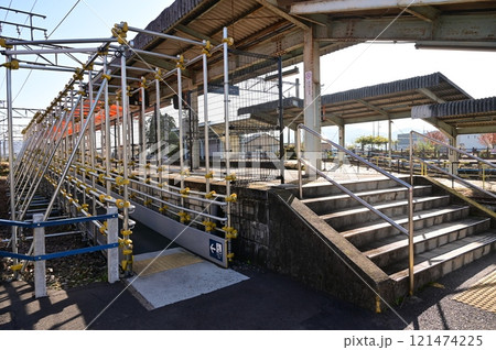 明智駅(あけちえき)名古屋鉄道広見線のスロープ 明智駅(あけちえき)名古屋鉄道広見線のスロープ 121474225