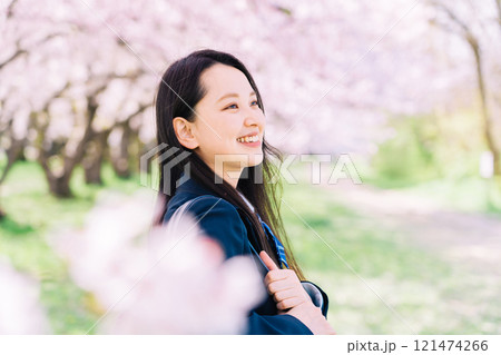 桜と女子高生 桜と女子高生 121474266