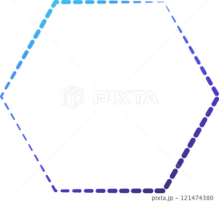 Geometric dashed line shape and icon element...のイラスト素材 [121474380] - PIXTA