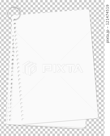 Loose-leaf paper bound together with a ring, plain 121474519