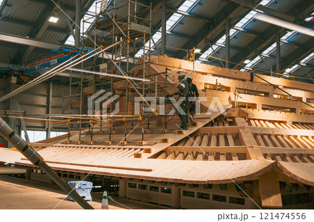 【#沖縄】復興中の首里城 121474556