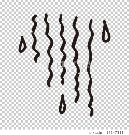 手描きのどんより漫符 121475114
