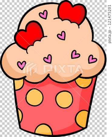 cupcake, vector, cake 121475201