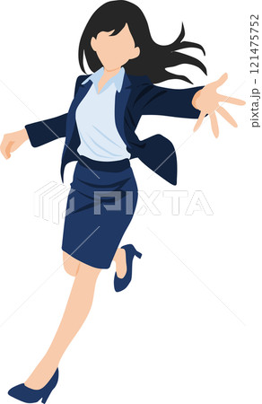 資料を投げるビジネスウーマンのイラスト 資料を投げるビジネスウーマンのイラスト 121475752