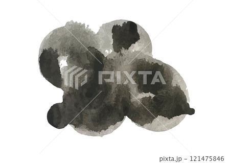 Abstract monochrome watercolor stain. Modern textured watercolor background for creative design. 121475846