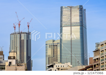 麻布通りから望む麻布台ヒルズ 121475966