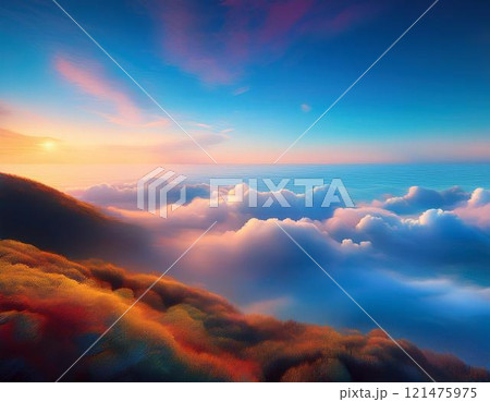 blue sky with clouds 121475975
