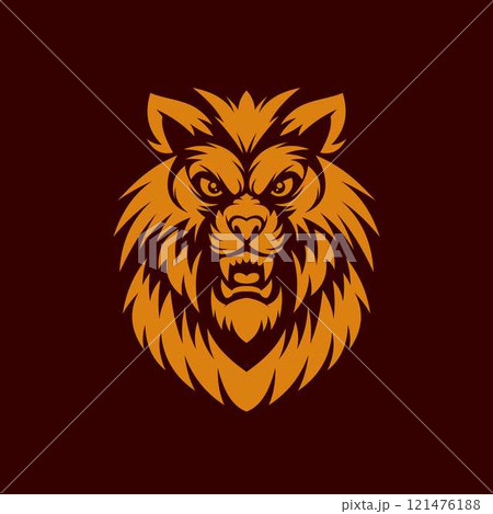 Tiger face mascot logo design vector illustration 121476188