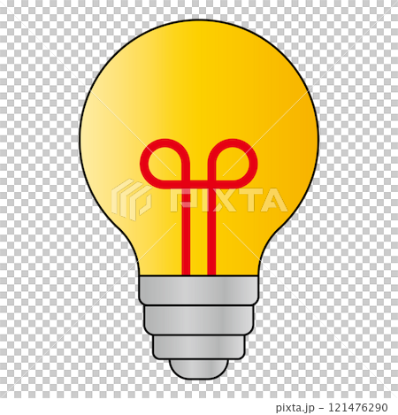 簡單和平面燈泡插圖白色背景 121476290