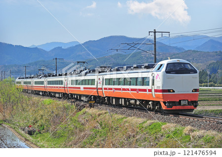 磐越西線 磐梯熱海-安子ヶ島 JR東日本 485系 G55+G58編成(仙台) あいづライナー 磐越西線 磐梯熱海-安子ヶ島 JR東日本 485系 G55+G58編成(仙台) あいづライナー 121476594