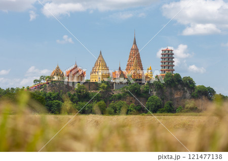 Beautiful view of Wat Tham Sua from outside, Tha Muang District, Kanchanaburi Province Beautiful view of Wat Tham Sua from outside, Tha Muang District, Kanchanaburi Province 121477138