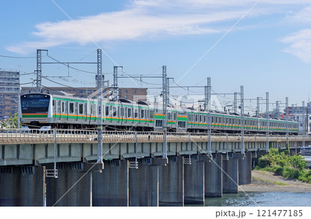 東海道本線 茅ヶ崎-平塚 JR東日本 E233系3000番台 E02編成(国府津) 東海道本線 茅ヶ崎-平塚 JR東日本 E233系3000番台 E02編成(国府津) 121477185