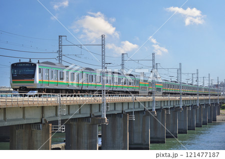 東海道本線 茅ヶ崎-平塚 JR東日本 E233系3000番台 E02編成(国府津) 東海道本線 茅ヶ崎-平塚 JR東日本 E233系3000番台 E02編成(国府津) 121477187