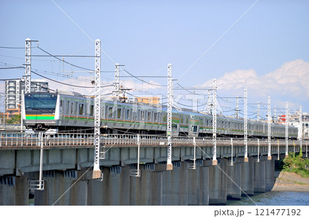 東海道本線 茅ヶ崎-平塚 JR東日本 E233系3000番台 E03編成(国府津) 東海道本線 茅ヶ崎-平塚 JR東日本 E233系3000番台 E03編成(国府津) 121477192