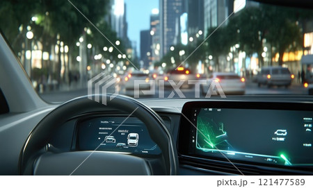 High-Tech Car Theft in Progress, Dashboard Lights Flashing High-Tech Car Theft in Progress, Dashboard Lights Flashing 121477589