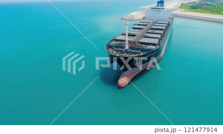 Global Trade Scene at Busy Port Global Trade Scene at Busy Port 121477914