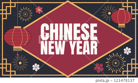 Chinese new year design templet for celebrate 121478137