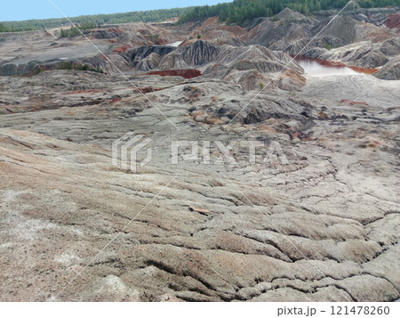 Quarry for the extraction of multi-colored clay Quarry for the extraction of multi-colored clay 121478260