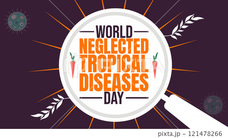 World Neglected Tropical Diseases Day background design template use to background, banner, placard, card, book cover, and poster design 121478266