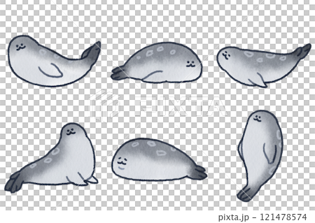 水彩風格密封插圖集 121478574