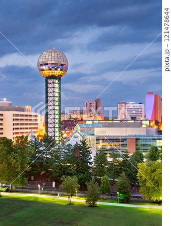 Knoxville, Tennessee, USA downtown skyline and tower at twilight. Knoxville, Tennessee, USA downtown skyline and tower at twilight. 121478644