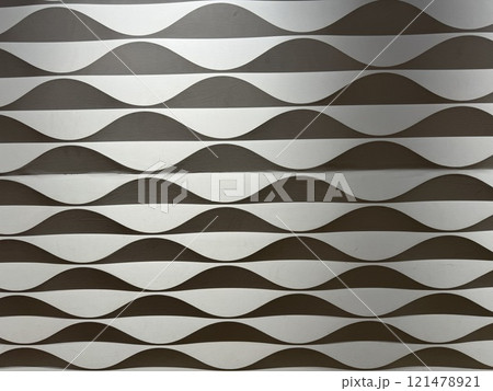 曲線と直線の幾何学模様 121478921