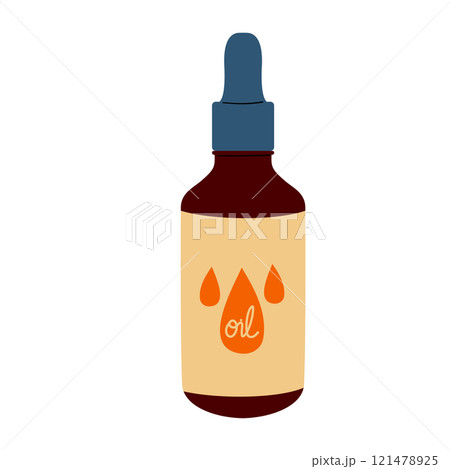 A bottle of hair care oil. 121478925