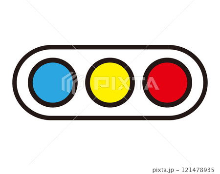 信号機のマークのイラスト素材 信号機のマークのイラスト素材 121478935