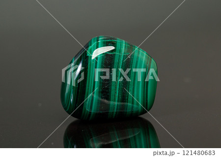 macro mineral stone malachite on a black background macro mineral stone malachite on a black background 121480683