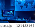 Part of modern military command center 121482165