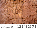 Fragment of a sandstone wall of Red canyon in Israel 121482374