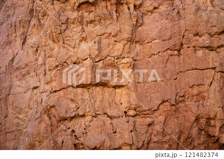 Fragment of a sandstone wall of Red canyon in Israel Fragment of a sandstone wall of Red canyon in Israel 121482374