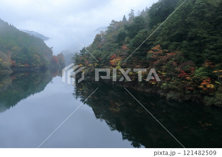 大橋貯水池　秋の景観　（高知県　いの町） 121482509