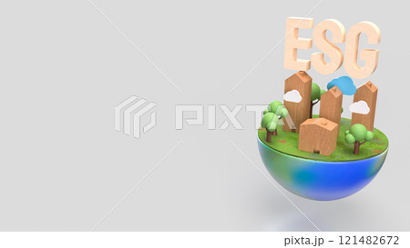 The ESG or Environmental, social, and governance for eco concept 3d rendering. The ESG or Environmental, social, and governance for eco concept 3d rendering. 121482672