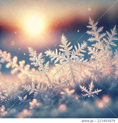 雪の結晶のイラスト 121483874