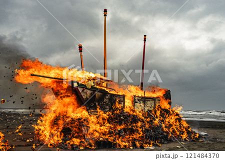 The burning of the king boat The burning of the king boat 121484370