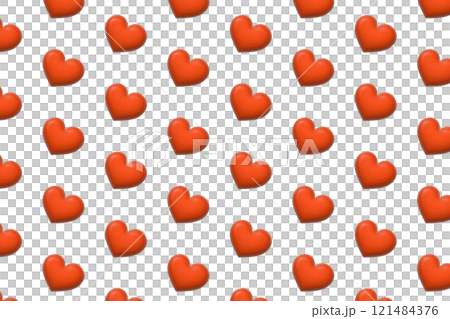 圖案背景,豐滿的紅色木心排列在右上角 圖案背景,豐滿的紅色木心排列在右上角 121484376