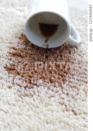 Coffee spilled on carpet, Coffee stain 121484847