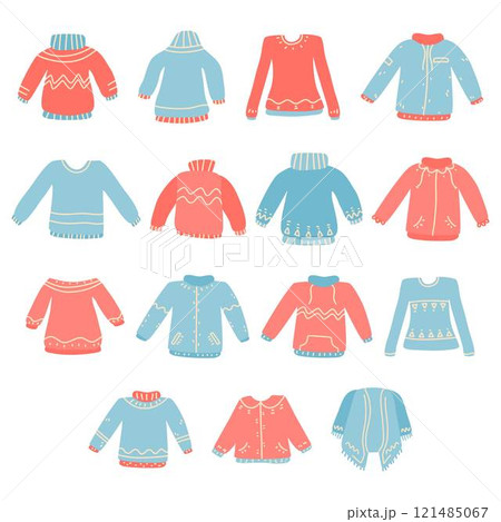 casual clothes for different weather seasons 121485067