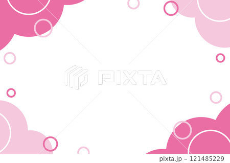 ポップ　バブル　フレーム　ピンク 121485229