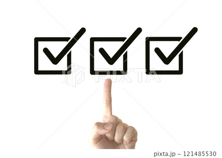 チェックボックスにチェックするイメージ チェックボックスにチェックするイメージ 121485530