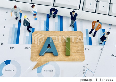 ビジネスマンとAI活用 121485533