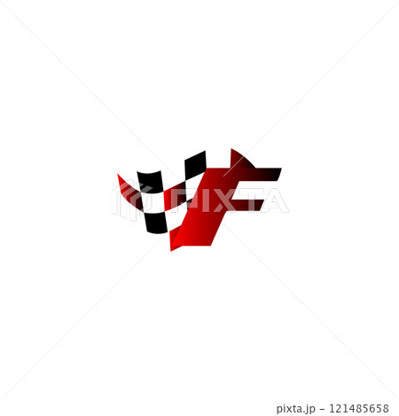 letter F flag racing race design vector letter F flag racing race design vector 121485658