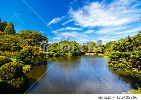 Shinjuku Gyoen National Garden in Tokyo Japan 121485866