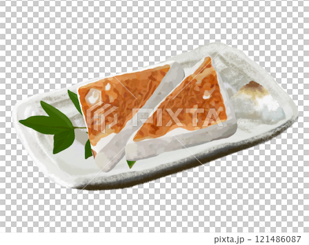 Hanpen (grilled) with chopsticks 121486087