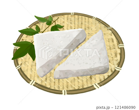 はんぺん（三角）ザル、南天の葉付き 121486090