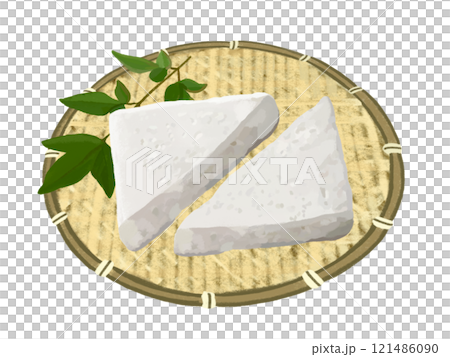 Hanpen (triangular) colander with nandina leaves Hanpen (triangular) colander with nandina leaves 121486090