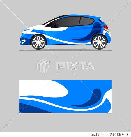 wrapping car decal wave liquid design vector 121486700